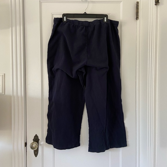 J. Crew navy wide-leg pants in cotton gauze, size extra-large - Picture 2 of 3